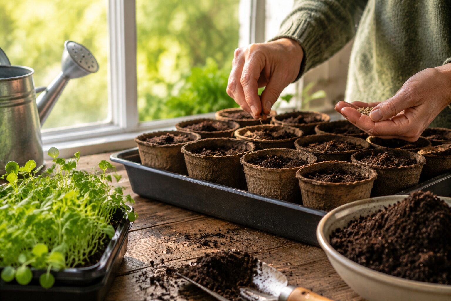 How to sow seeds indoors for spring