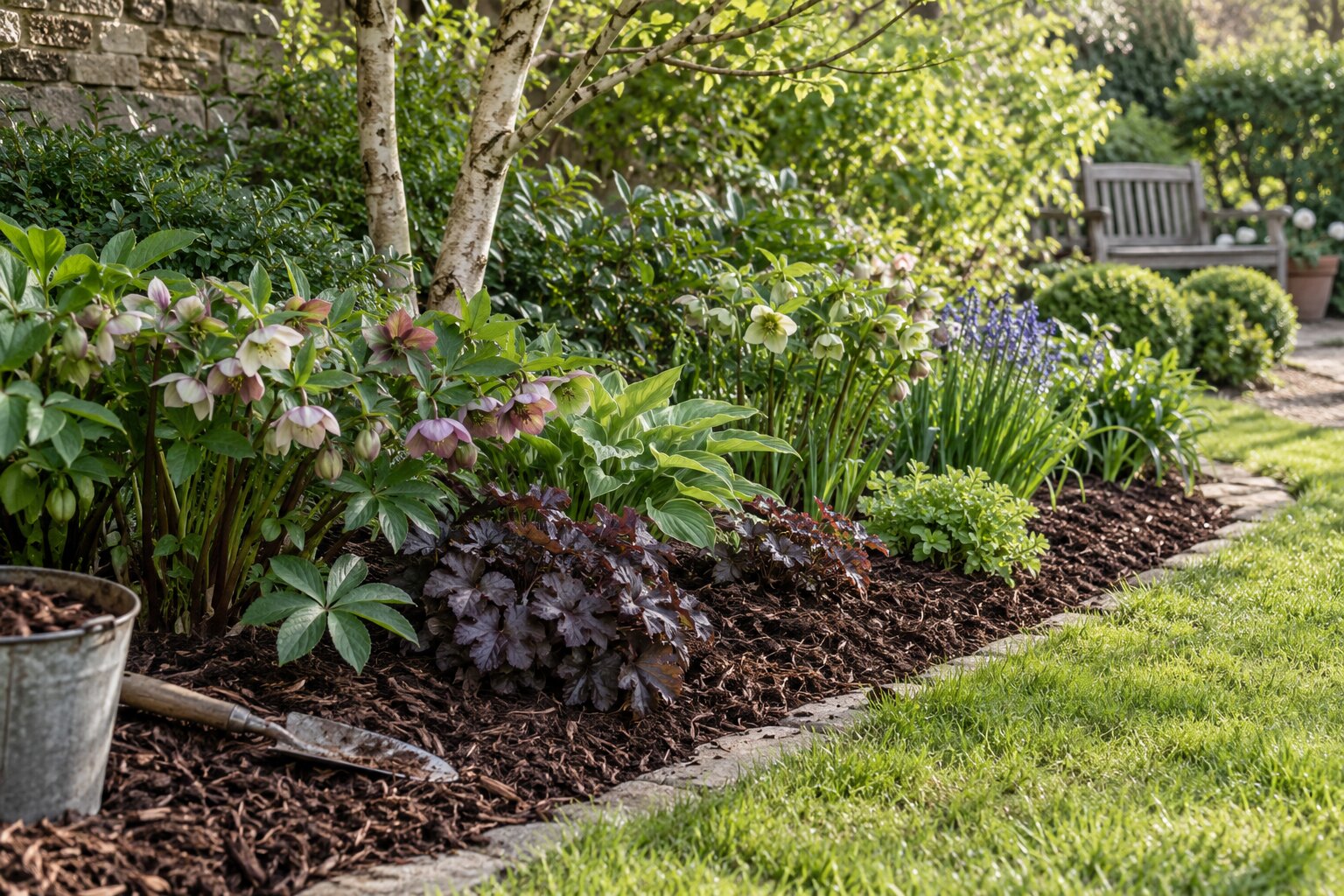 When and how to mulch garden borders